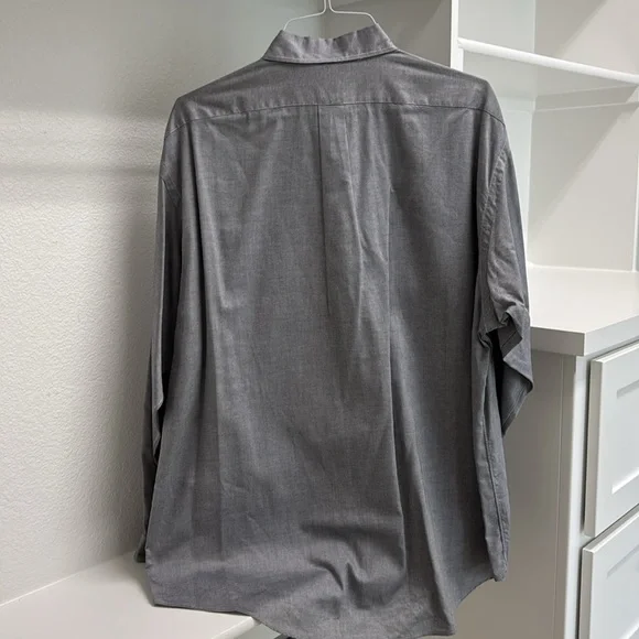 Ralph Lauren Golf Tilden 100% Cotton Men’s XL Long Sleeve Button Down Gray Shirt - Picture 8 of 11